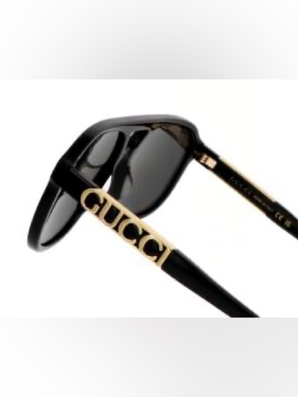 Authentic GUCCI GG1188S 001 Polarized Black Aviator Sunglasses with Dark Lenses - Picture 4 of 9